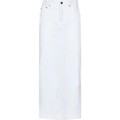 Denim Column Skirt , female, Sizes: W28, W27, W26, W25 - Wardrobe.nyc - Modalova
