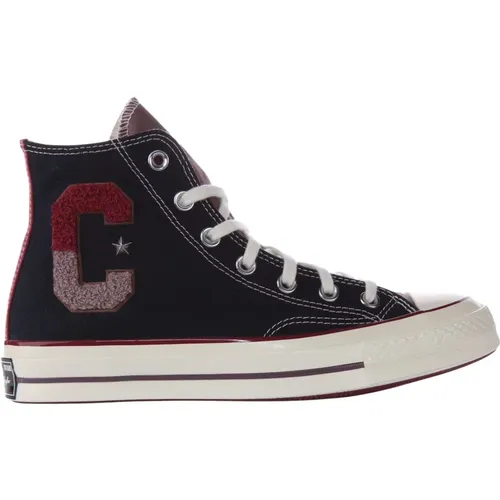 Letter C Navy Red High Top Sneakers , male, Sizes: 3 1/2 UK, 7 1/2 UK, 9 UK, 8 UK, 5 UK, 6 UK, 10 UK, 5 1/2 UK, 4 UK, 8 1/2 UK, 7 UK - Converse - Modalova