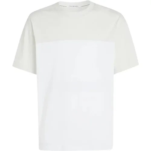 Modern Colorblock T-shirt , male, Sizes: L, S, XL, M - Calvin Klein - Modalova