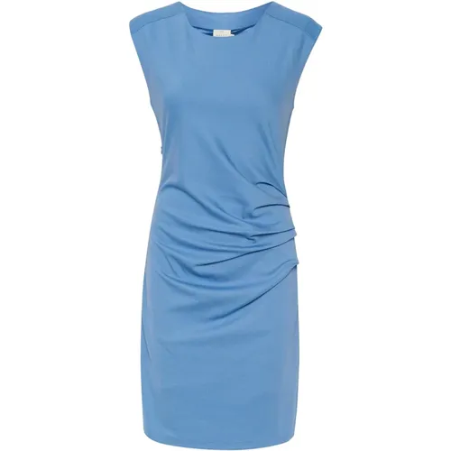 Draped Round-Neck Dress Quiet Harbor , female, Sizes: 2XL, M, L, XL, S - Kaffe - Modalova