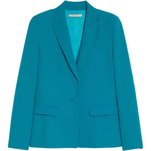 Grünes Satin-Blazer-Set für Frauen - Pennyblack - Modalova