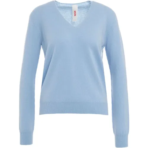 Blaue Kaschmir-Strickpullover Aw24 - MVM - Modalova