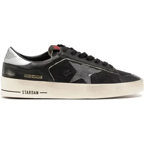 Stardan Suede Sneakers with Nappa Details , male, Sizes: 10 UK, 7 UK - Golden Goose - Modalova