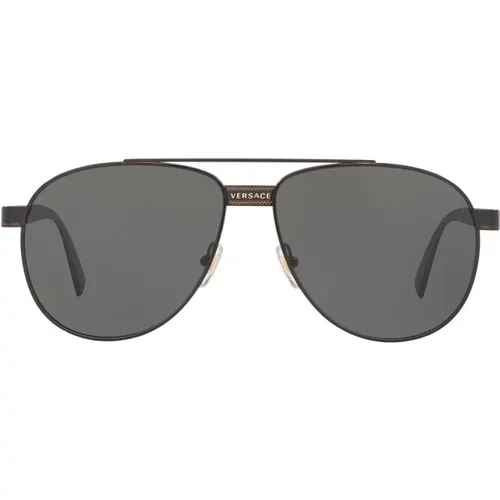 Phantos Metal Sunglasses with Unique Style , unisex, Sizes: 58 MM - Versace - Modalova