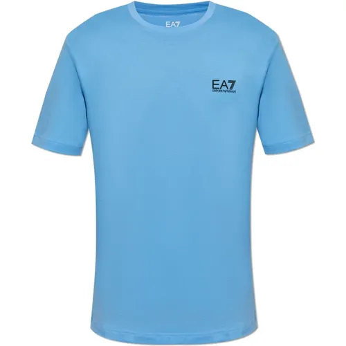 T-Shirt mit Logo , Herren, Größe: L - Emporio Armani EA7 - Modalova