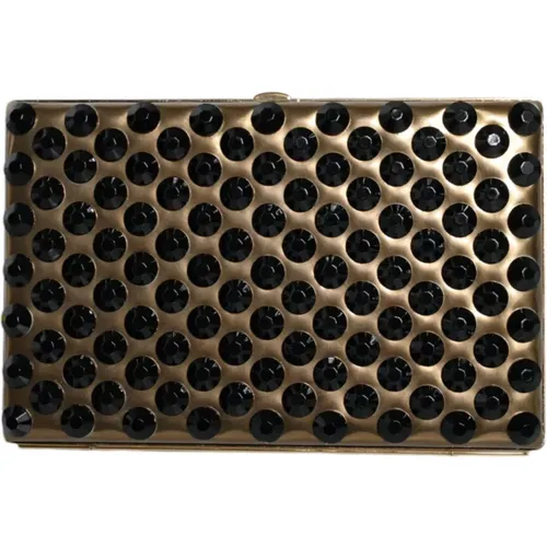 Kristall Bifold Clutch Gold Leder - Dolce & Gabbana - Modalova