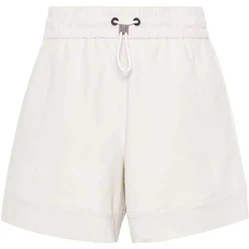 Shorts aus Stretch-Baumwolle mit elastischem Bund - BRUNELLO CUCINELLI - Modalova