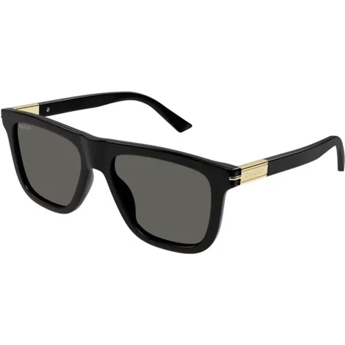 Schwarz Graue Sonnenbrille Gg1502S , Herren, Größe: 54 MM - Gucci - Modalova