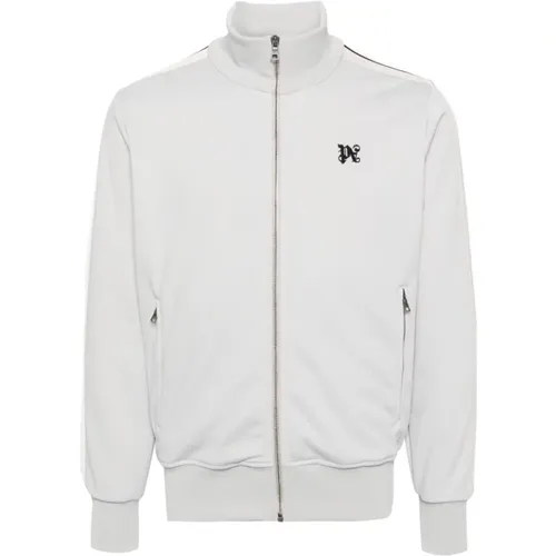 Grey Jacket with Logo Detailing , male, Sizes: L, S, M - Palm Angels - Modalova