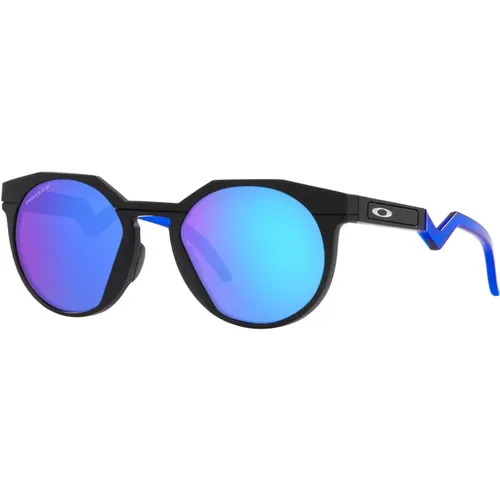 Matte Schwarze Sonnenbrille mit Prizm Sapphire , Herren, Größe: 52 MM - Oakley - Modalova