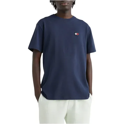 T-Shirts , male, Sizes: S, L, XL, 2XL, M - Tommy Jeans - Modalova