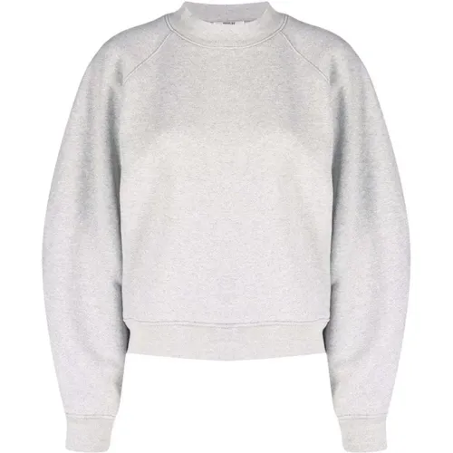 Grey Heather Mock-Neck Sweatshirt , female, Sizes: L - Agolde - Modalova