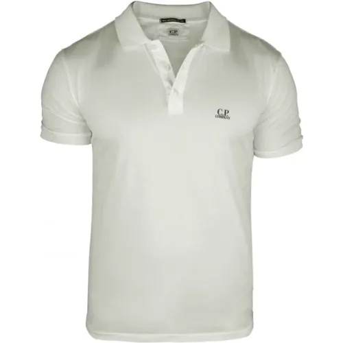 Weißes Baumwoll-Polo-Shirt - C.P. Company - Modalova