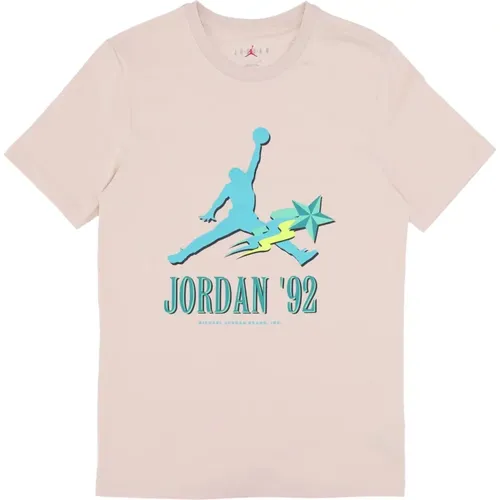 Grafik Tee Perlweiß Kurzarm T-Shirt , Herren, Größe: M - Jordan - Modalova