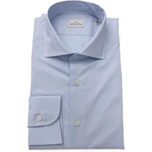 Cotton Slim Fit Shirt with French Collar , male, Sizes: 2XL, XS, L, XL - Bagutta - Modalova