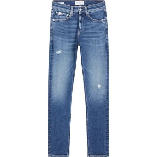 Blaue Slim Fit Stretch Jeans , Herren, Größe: W33 - Calvin Klein - Modalova