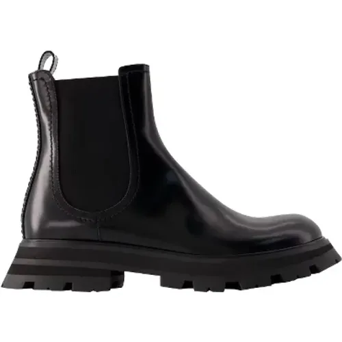 Leather Chelsea Boots , female, Sizes: 3 UK, 3 1/2 UK, 4 UK, 5 1/2 UK, 6 UK, 5 UK - alexander mcqueen - Modalova