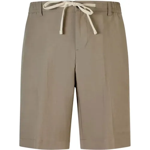 Bermuda Shorts in Braun Leinen , Herren, Größe: 2XL - Liu Jo - Modalova