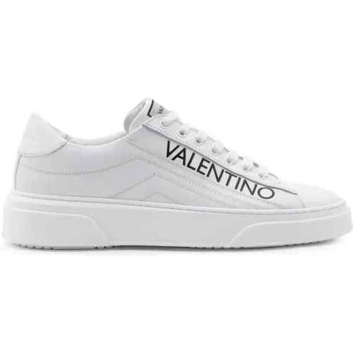 Weiße Ledersneakers mit seitlichen Logo-Buchstaben , Herren, Größe: 41 EU - Valentino - Modalova