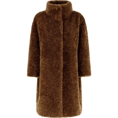 Curly Faux Fur Coat , female, Sizes: M, XS, S - Herno - Modalova