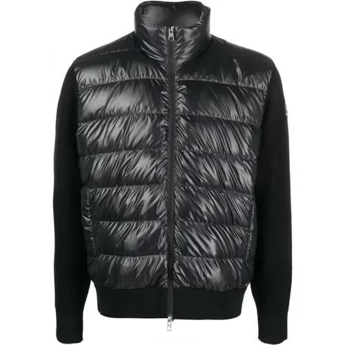 Hybrid Cardigan with Down-Filled Front , male, Sizes: L - Moncler - Modalova