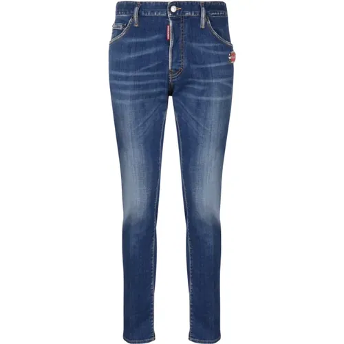Blaue Jeans mit 98% Baumwolle , Herren, Größe: S - Dsquared2 - Modalova