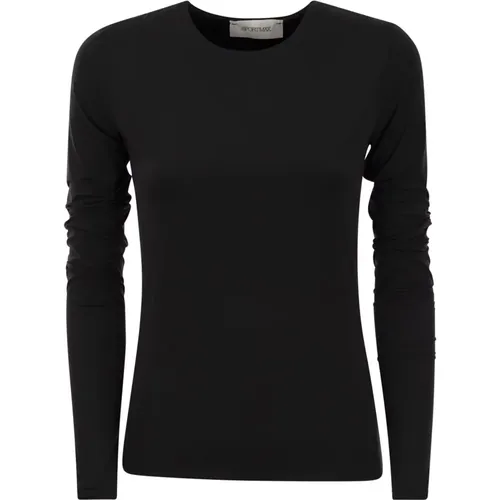 Enganliegendes Langarm-Jersey-T-Shirt , Damen, Größe: XS - SPORTMAX - Modalova