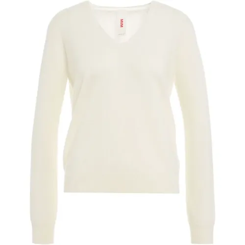 Weiße Cashmere-Strickware , Damen, Größe: L - MVM - Modalova