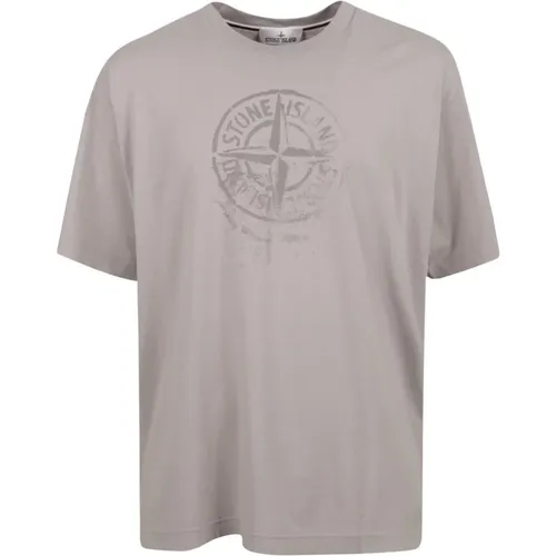 Mens Clothing T-Shirts Polos Dust Ss24 , male, Sizes: 2XL - Stone Island - Modalova