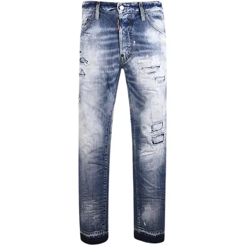 Cool Guy Jeans - Slim Fit, Zerrissen, Knopfleiste - Dsquared2 - Modalova