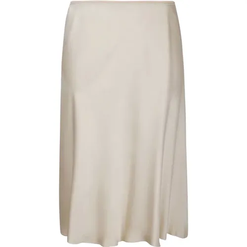 Butter Slip Skirt with Elastic Waist , female, Sizes: L, 2XL - N21 - Modalova
