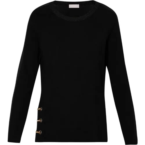 Rundhalsausschnitt Pullover , Damen, Größe: L - Liu Jo - Modalova