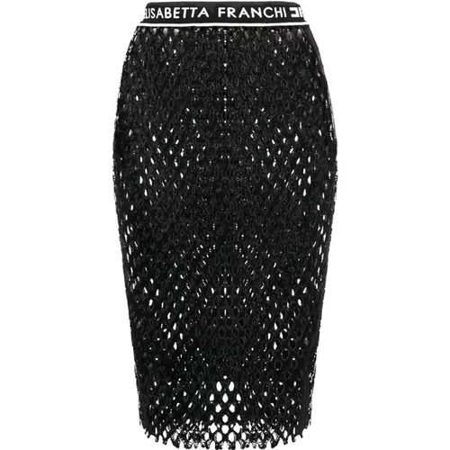 Pencil Skirt Upgrade , female, Sizes: XS, 2XS - Elisabetta Franchi - Modalova