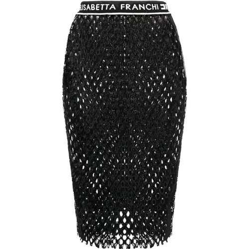 Pencil Skirt Upgrade , female, Sizes: XS, S, 2XS - Elisabetta Franchi - Modalova