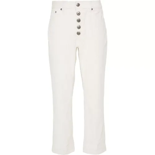 Ivory Hose für Frauen , Damen, Größe: W26 - Dondup - Modalova