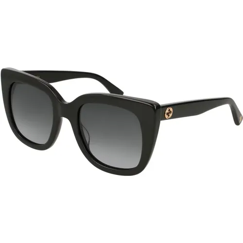 Schwarz/Grau Schattierte Sonnenbrille,GG0163SN Sonnenbrille,Schwarze Sonnenbrille mit Zubehör - Gucci - Modalova