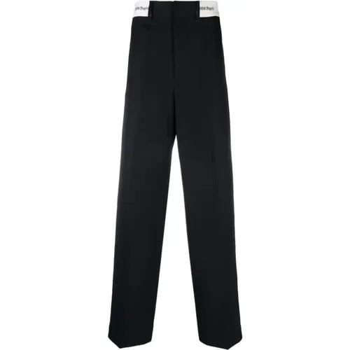 Navy Sartorial Tape Chino Pants , male, Sizes: M - Palm Angels - Modalova