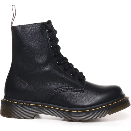 Leather Boots with Grooves , female, Sizes: 3 UK, 6 UK, 7 UK, 4 UK, 6 1/2 UK, 5 UK - Dr. Martens - Modalova