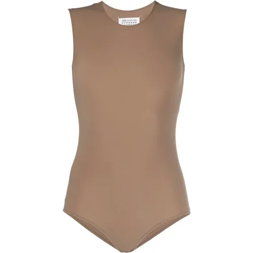 Beige Tank Bodysuit , Damen, Größe: S - Maison Margiela - Modalova