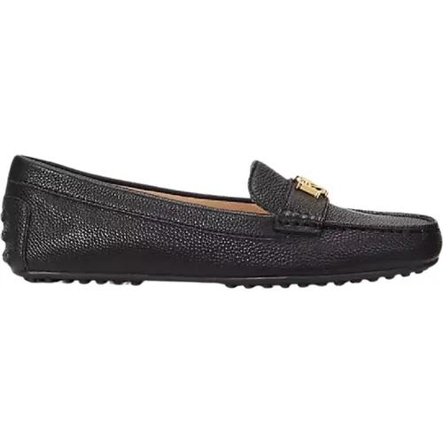 Schwarze Loafer Barnsbury Pebbled , Damen, Größe: 37 1/2 EU - Ralph Lauren - Modalova