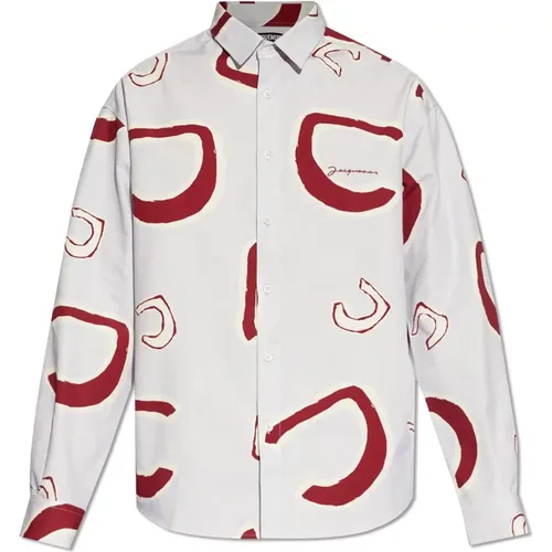 Simon patterned shirt , male, Sizes: S - Jacquemus - Modalova