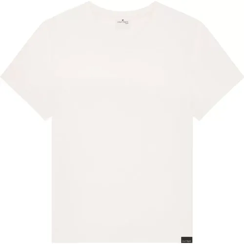 Lässiges Baumwoll T-Shirt , Damen, Größe: L - Courrèges - Modalova