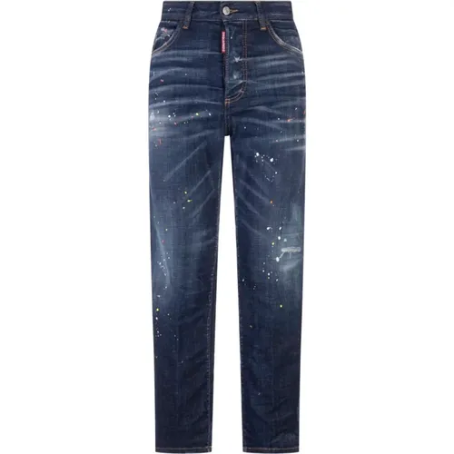 Klassische Blaue Slim-fit Jeans , Damen, Größe: 2XS - Dsquared2 - Modalova