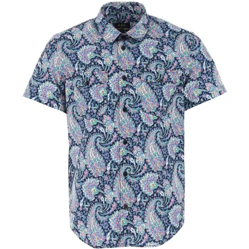 Printed cotton Jim shirt , male, Sizes: M - A.p.c. - Modalova