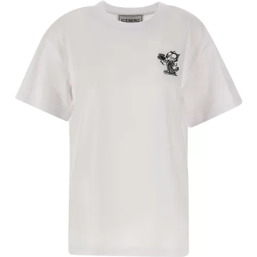 Felix The Cut Weiße T-shirt , Damen, Größe: XS - Iceberg - Modalova