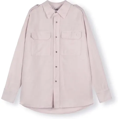 Washed Linen Shirt in Pale Lilac , female, Sizes: XS - 10Days - Modalova