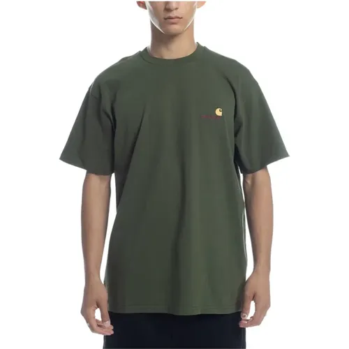 Amerikanisches Script T-Shirt , Herren, Größe: L - Carhartt WIP - Modalova