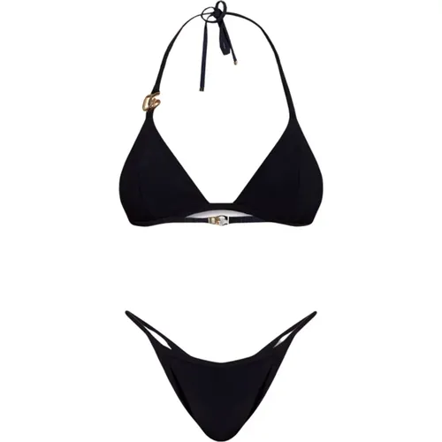 Triangle Top Swimsuit Set , female, Sizes: 2XS - Dolce & Gabbana - Modalova