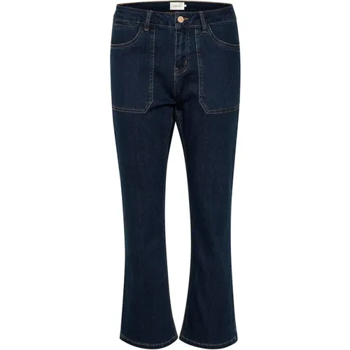 Bootcut Denim Tobacco Pants , female, Sizes: W32, W24, W33, W34, W29 - Cream - Modalova