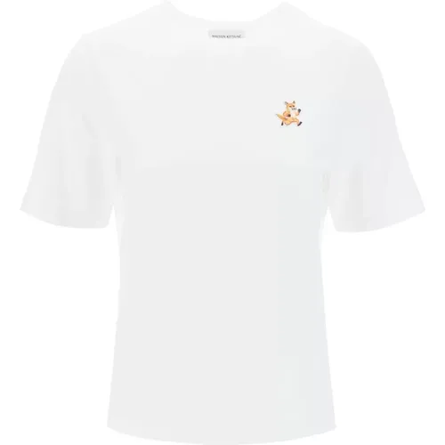 T-Shirts , Damen, Größe: L - Maison Kitsuné - Modalova
